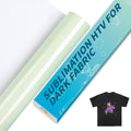 HTVRONT Sublimation HTV for Dark/Light Fabric - Glossy Sublimation Vinyl 12" x10FT for T-Shirts - Work Together with Sublimation PaperSublimation InkHeat Press MegaBDM