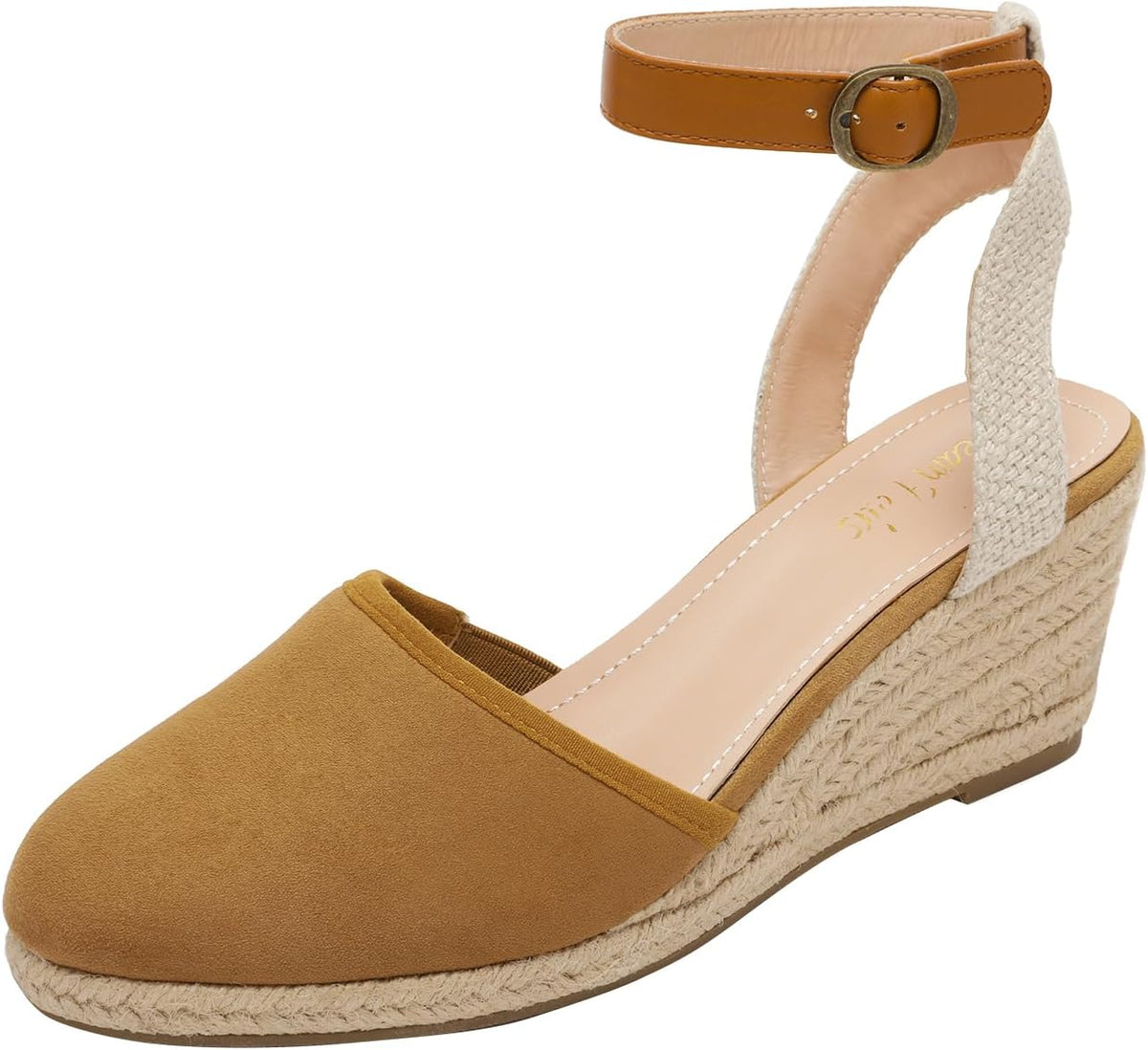 DREAM PAIRS Women's Ankle Strap Closed Toe Espadrille Wedge Heels Sandals MegaBDM