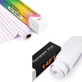 HTVRONT Clear Vinyl Transfer Tape Roll 12" x 10FT Medium Tack Red Grid Transfer Tape White Permanent Vinyl - 12" x 14FT Glossy Permanent Adhesive White Vinyl Roll MegaBDM
