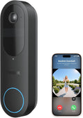 Reolink Doorbell Camera Wireless 2K 4MP, Battey Viedo Doorbell (2nd Gen) | Head-to-Toe View, 2.4/5GHz WiFi, AI Detection with No Subscription Fee, Video Call, Battery or Wired Mode, Tamper Protection MegaBDM