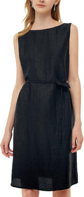 GOELIA Summer Black Dress Xiang Yun Silk 100% 18MM and 19MM Silk Midi Dresses Casual Graduation Wedding Guest Dress MegaBDM