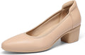 DREAM PAIRS Women's Low Chunky Block Heel Dress Shoes Closed Pointed Toe Comfortable Heels Work Wedding Office Pumps Shoes MegaBDM