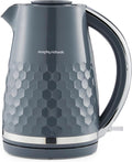 Morphy Richards Hive Kettle, 1.5L, Easy Fill System, Enhanced Waterspout, 3KW Rapid Boil, 360 Degree Base, Limescale Filter, Water Viewing Window, Grey, 108273 MegaBDM