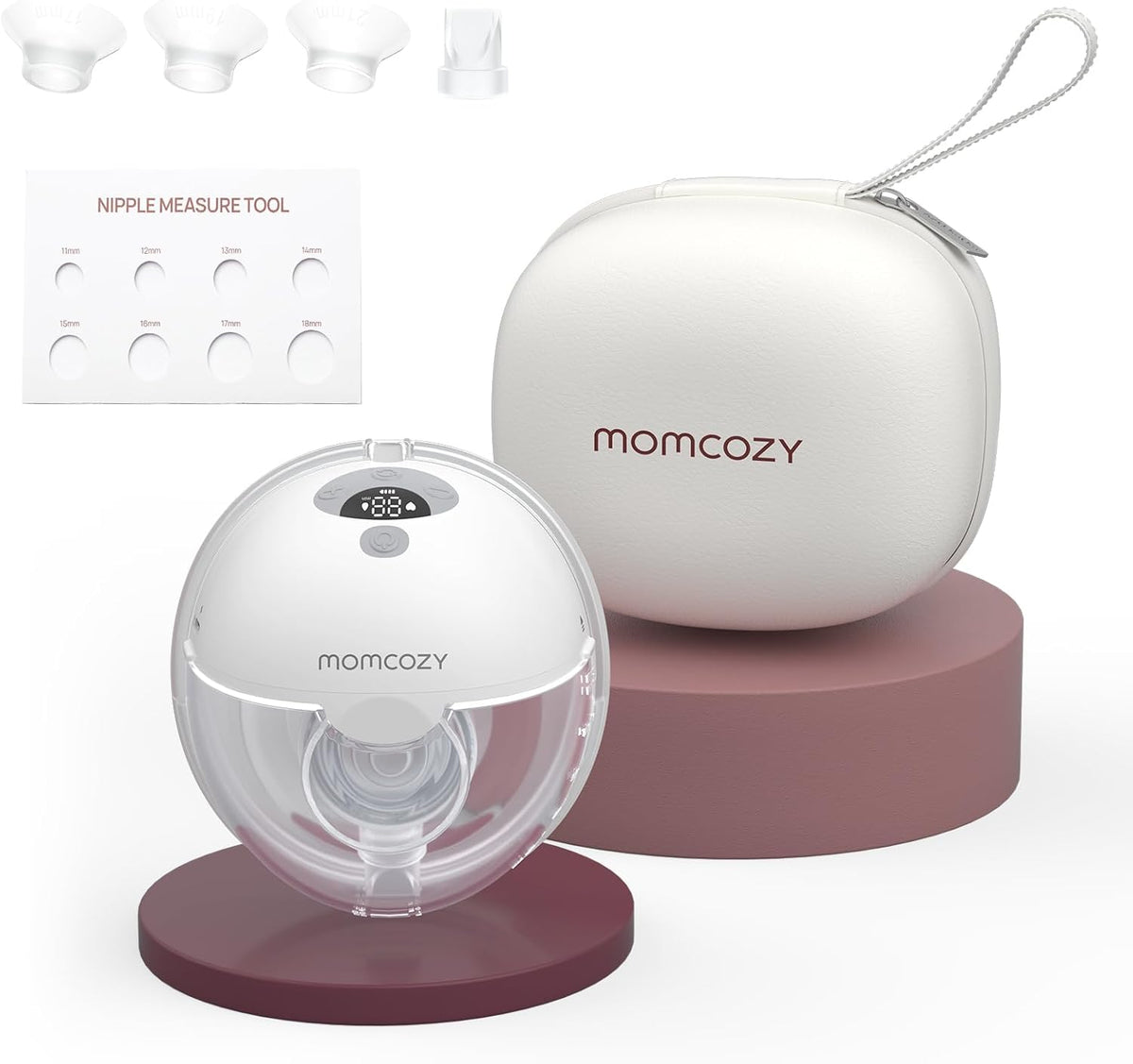 Momcozy M5 Hands Free Breast Pump, Wearable Pump of Baby Mouth Double-Sealed Flange with 3 Modes & 9 Levels, Electric & Portable Pump, 1 Count, Gray MegaBDM