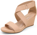 DREAM PAIRS Women's Elastic Ankle Strap Wedge Sandals MegaBDM