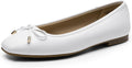 DREAM PAIRS Women's Flats Square Toe Ballet Flats Comfortable Casual Ballerina Flat Dress Shoes with Bow Suitable for Dressy Business Casual Work Office MegaBDM