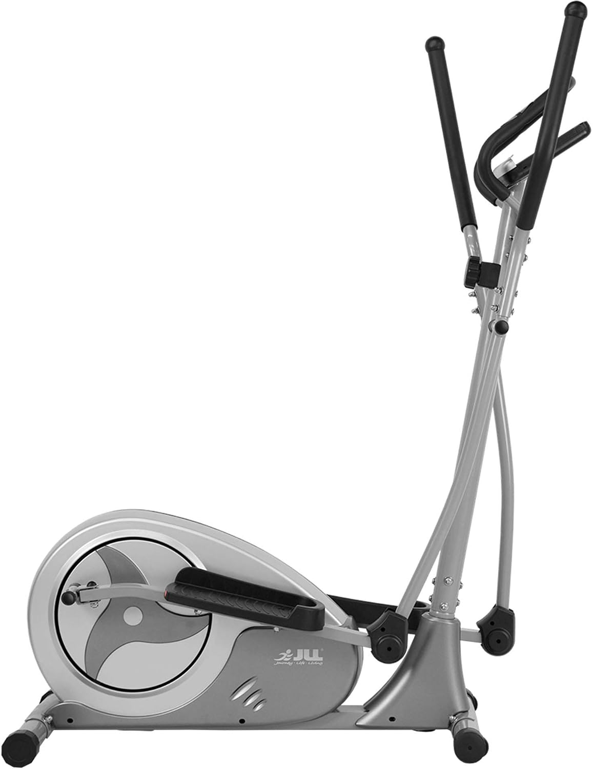 JLL Elliptical Cross Trainers - Magnetic Resistance Elliptical Fitness Cardio Workout with LCD Console, Adjustable Resistance Levels, Flywheel, Dual-action Handlebars, Transport Wheels MegaBDM
