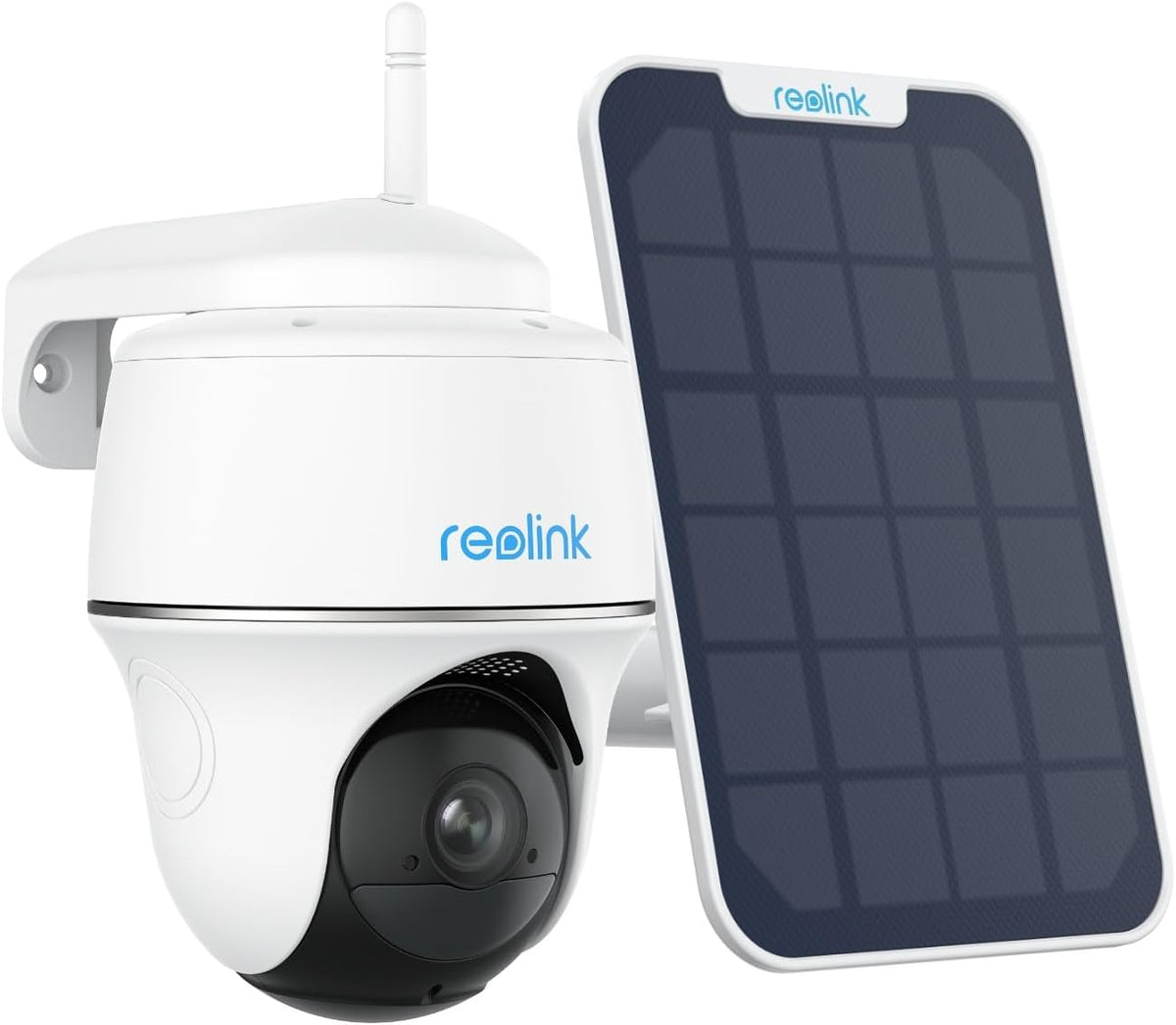 Reolink 3MP Solar Security Camera Outdoor Wireless, 2.4 GHz WiFi Battery Powered Camera with 360° Pan-Tilt View, Person/Vehicle Detection, Two-Way Audio, SD/Cloud Storage, Argus PT Lite+ Solar Panel MegaBDM