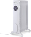 Morphy Richards HeatFlux Digital Oil Filled Radiator 2000W, Remote Control, 20m2 Coverage, LED Digital Touch Panel, Eco Mode, Personalised Warmth, Timer, Auto Switch Off, Cord Storage, White, 827751 MegaBDM
