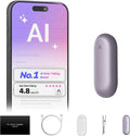 AI Voice Recorder, PLAUD NotePin Voice Recorder, App Control, AI Notetaker, AI Transcribe & Summarize, Support 112 Languages, 64GB Memory, Audio Recorder for Lectures, Meetings, Sunset Purple MegaBDM