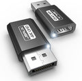 JSAUX 4K DisplayPort to HDMI Adapter 2-Pack, DP to HDMI Converter Video UHD 4K@30Hz/2K@60Hz/1080P@120Hz DP to HDTV Uni-Directional adapter Compatible with Dell, Lenovo, HP, AMD, GPU, NVIDIA-Black MegaBDM