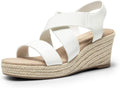 DREAM PAIRS Womens Platform Espadrilles Wedge Sandals, Slip on Elastic Ankle Strap Sandals for Women Casual Dressy Summer MegaBDM