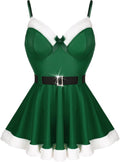 RSLOVE Sexy Christmas Lingerie for Women Santa Babydoll Chemise Sleepwear Dress Teddy MegaBDM