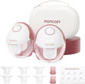 Momcozy M6 Breast Pump Hands Free Mobile Style, Wearable Breastfeeding Pump Ideal Rhythm for More Milk, DoubleFit Flange More Fit & Discreet with 3 Modes & 9 Levels, 24mm(2 Count, Cozy Red) MegaBDM
