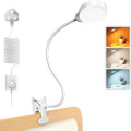 Glocusent 36 LEDs Clip on Light, 3 Colors & 5 Brightness, with UK Adapter | 5W Bedside Light, Eye Caring Reading Light for Bed, Flexible Gooseneck, CRI 90, Perfect for Bedside Reading/Studying/Working MegaBDM