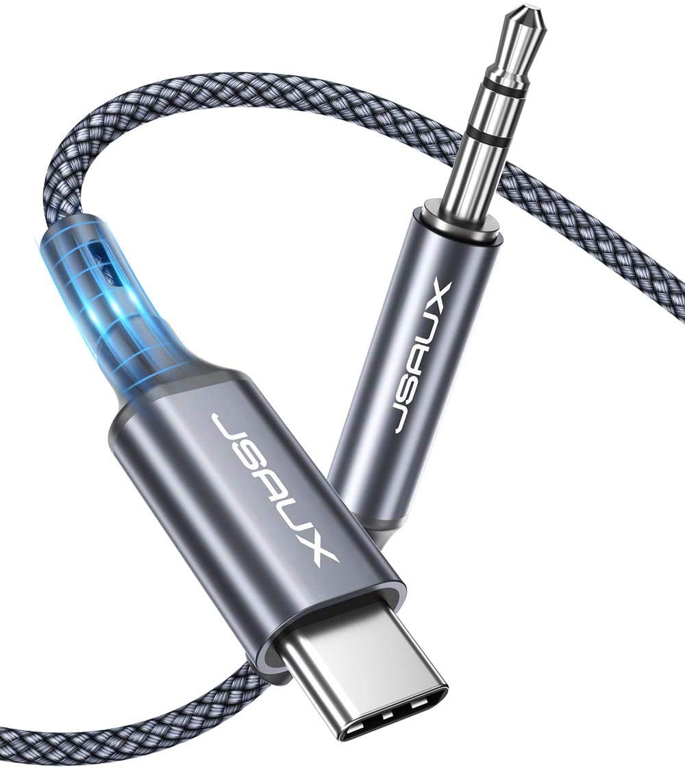 JSAUX USB C to 3.5mm Jack Aux Cable 1M, Aux to USB C USB Type C Adapter to 3.5mm Male Headphone Cable Car Audio Cord Compatible with iPhone 15 Pro Max, Samsung Galaxy S23 S22 Ultra, iPad Pro, Pixel MegaBDM
