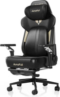 AutoFull M6 Gaming Chair, Ergonomic Gaming Chair with Dynamic Lumbar Support, 6D Adjustable Armrests and Footrest (Black) MegaBDM