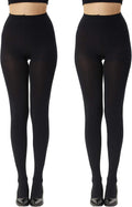MANZI Women Thick Tights High Elasticity Velvet Belly Pantyhose 120D, 2 Pack MegaBDM