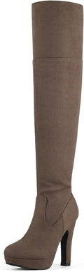 DREAM PAIRS Women's Thigh High Chunky Heel Platform Over The Knee Boots MegaBDM