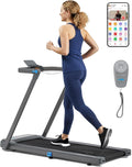 JLL Folding Walking Treadmill for Seniors, 51cm & 46cm Ultra Wide Running Belt with Safety Handrails Treadmills, Bluetooth Walking Pad for Home Gym & Office, Exclusive SunnyFit App MegaBDM