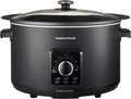 Morphy Richards 6.5L Easy Time Slow Cooker, Automatic Heat Settings, Keep Warm Mode, Hob Proof, Countdown Indicator, Dishwasher Safe Pot, Matte Black, 461021 MegaBDM