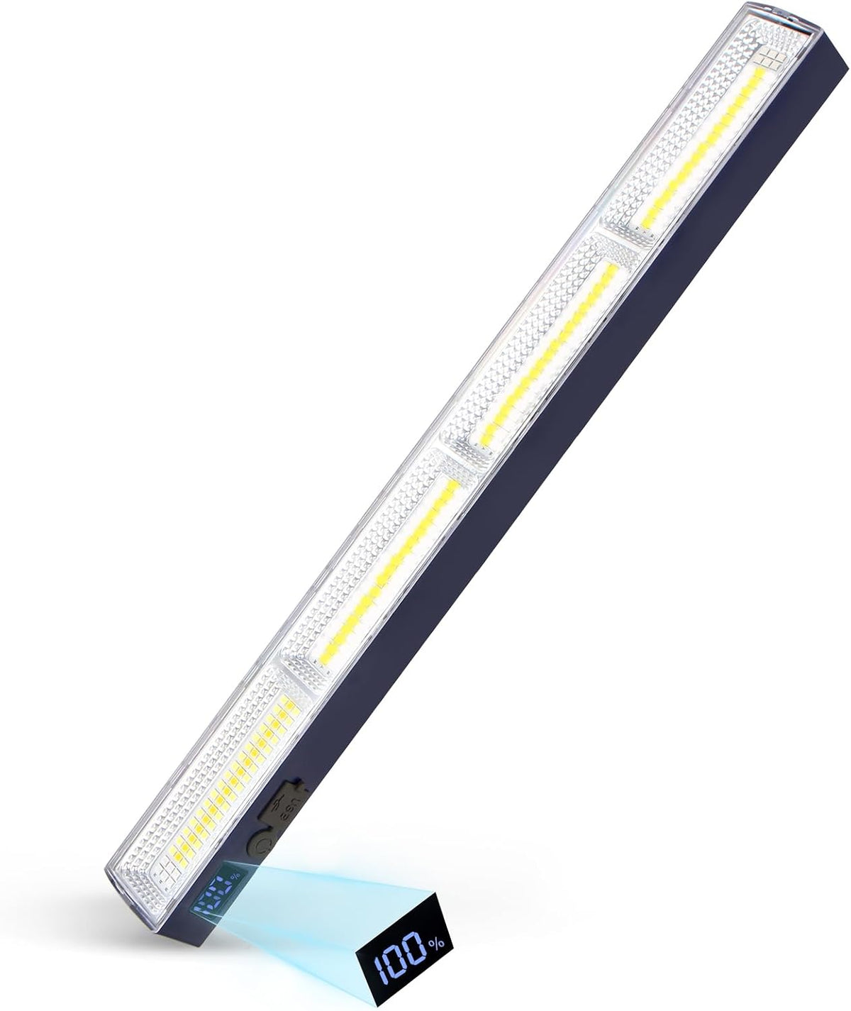 LETOUR Magnetic Lights Rechargeable 4000 Lumens 7200mAh 40CM Work Light Bar, Inspection Lamp 216 LED Bulbs Waterproof, Portable Lighting with Hook, for Camping, Car Repair, Garage, Workshop Tasks MegaBDM