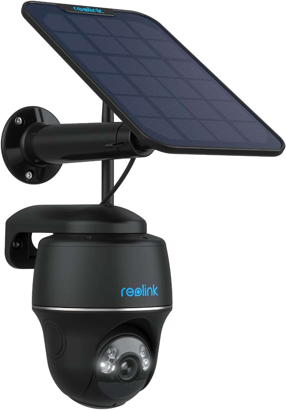 Reolink Security Camera Outdoor Wireless, Argus PT 5MP+Solar Panel with 360° Pan-Tilt View, 2K Night Vision, 2.4/5Ghz WiFi, Solar Security Camera with Person/Vehicle Detection, Two-Way Audio, Black MegaBDM