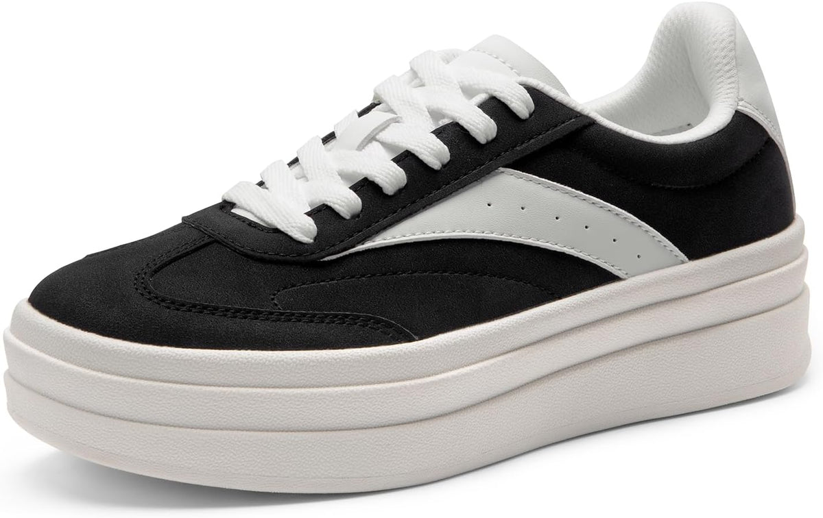 DREAM PAIRS Women's Platform Walking Sneakers Tennis Lace-Up Comfortable Casual Athletic Non-Slip Running Fashion Sneakers Shoes. MegaBDM