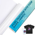 HTVRONT Sublimation HTV for Dark/Light Fabric - Matte Sublimation Vinyl 12" X 10FT(30.5x305CM) for T-Shirts - Work Together with Sublimation Paper, Sublimation Ink, Heat Press (Matte) MegaBDM