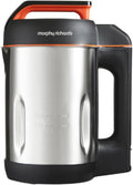 Morphy Richards Soup Maker, 1.6L Dual Programme, Serrator Blade, Easy Clean, Keep Warm, LED Countdown, Add to Function, Detachable Power Cord, Stainless Steel, 501022 MegaBDM