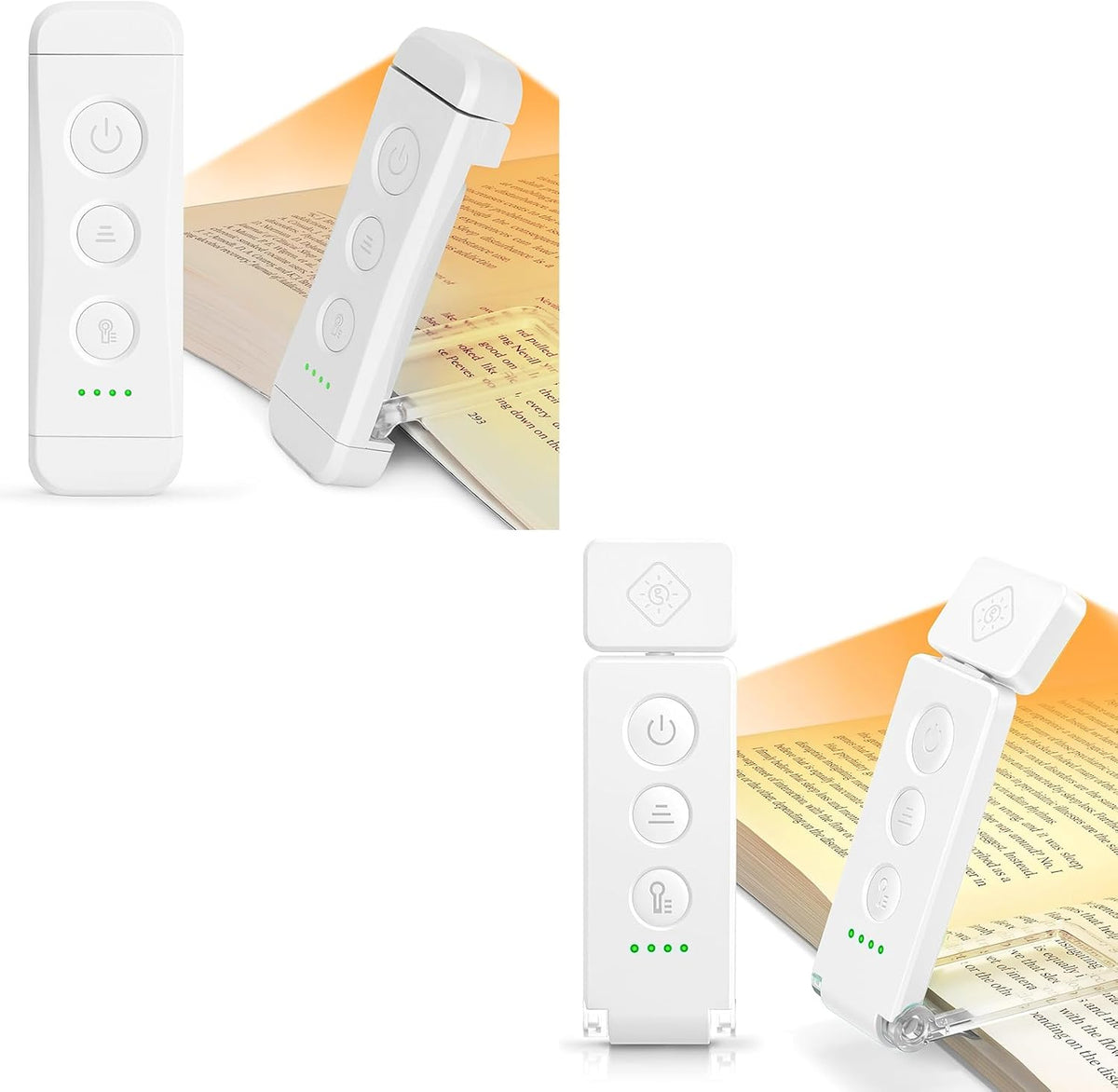 Glocusent Eye Caring Book Light, 12 LEDs Reading Light Up to 80 hrs Lightweight & Flexible, Perfect for Book Lover, Kids, Readers, Travel MegaBDM