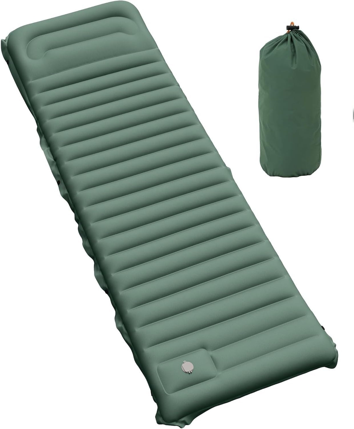 YITAHOME Self-Inflating Sleeping Mat, Thickened Ultralight Air Mattress, Waterproof with Built-in Pump and Pillow, Mattress with Foot Pump and Carry Bag for Travel (Green) MegaBDM