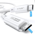 JSAUX USB C to Mini HDMI Cable 10FT (NOT HDMI), Laptop to Portable Monitor Cable, High Speed 4K Cord (4K@30Hz/2K@60Hz/1080P), Compatible with Portable Monitor, Steam Deck, Laptop, Phone, ROG Ally MegaBDM