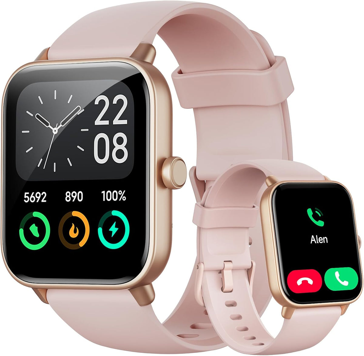 Gydom Smart Watch for Men & Women, Bluetooth Calling, Alexa Built-in, 1.8" HD Display, Fitness Tracker, Heart Rate & SpO2 Monitor, Sleep Tracking, 110+ Sports, IP68 Waterproof, iPhone & Android MegaBDM