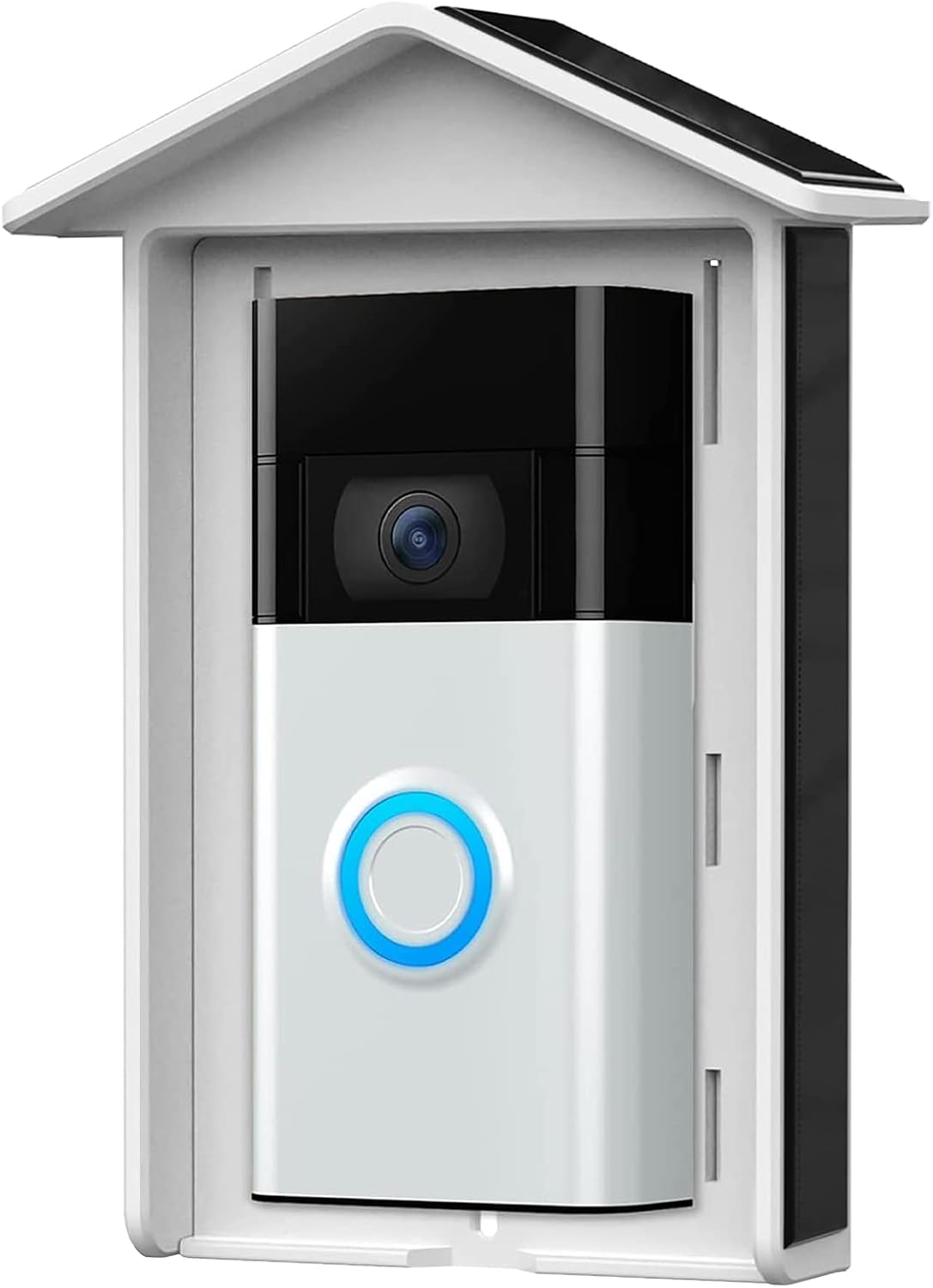 Solar Charger Compatible with Ring Video Doorbell (2020 Release), Battery Powered Video Doorbell(J7,J7Plus,J9,J9Plus,J10,J10Plus) and Security Camera (with Micro USB Port), Solar Waterproof Charge MegaBDM