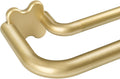 USFOOK Gold Double Extendable Curtain Pole, Curtain Poles 80 to 148 cm | 19 mm Double Layer Curtain Pole, Wrap Around Curtain Poles for Blackout Curtains, with Curved Ends, for Living Room, Bedroom MegaBDM