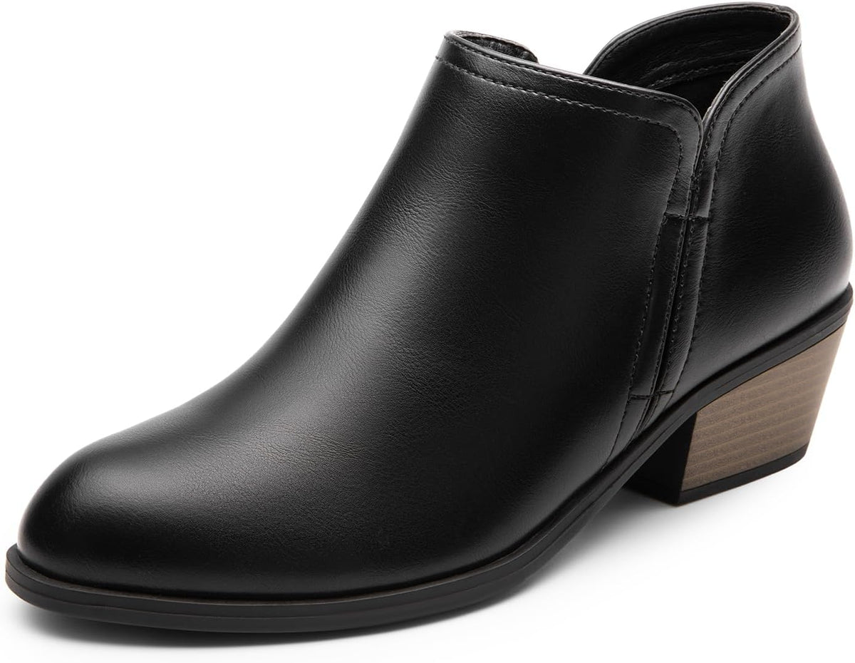 DREAM PAIRS Women's Ankle Boots Low Chunky Heels Short Fall Booties MegaBDM