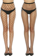 MANZI Fishnet Tights for Women High Waisted Fishnet Stockings Black Ladies Pantyhose MegaBDM