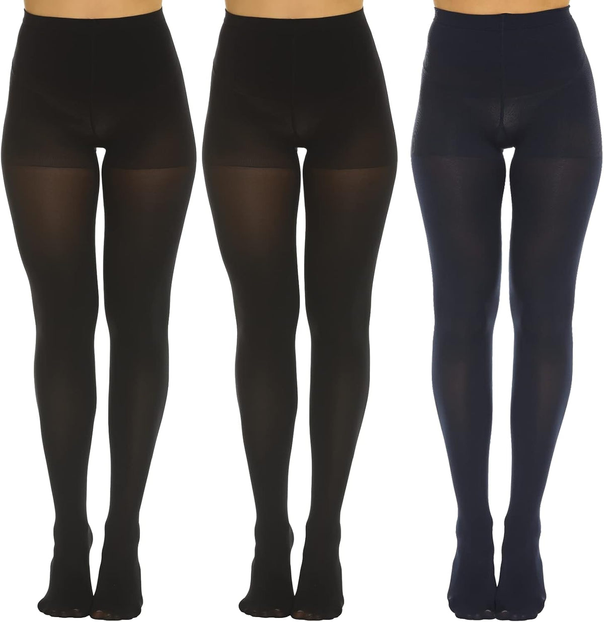 MANZI Women's 1-6 Pairs Classic Opaque Control-Top Tights with Comfort Stretch 70 Denier MegaBDM
