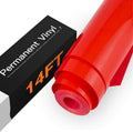 HTVRONT Red Permanent Vinyl - 30.5 x 427CM Glossy Adhesive Permanent Red Vinyl Roll Compatible with Cricut Cutting Machine, Silhouette, Cameo Cutters, Signs, Scrapbooking, Craft, Die Cutters MegaBDM