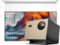 Anti-Speckle Home Theater Bundle: Valerion Pro 4K Triple Laser Projector with 120" Motorized PureVision Screen MegaBDM