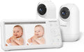 momcozy Baby Monitor with 2 Cameras, 5 Inch 1080P Split Screen Video Baby Monitor with Built-in Wide Angle Lens, with Camera and Audio, No WiFi, 5000 mAh Battery, Infrared Night Vision, 293 Metre MegaBDM