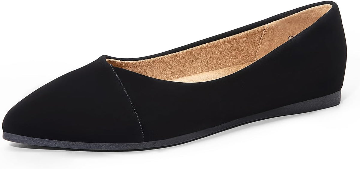 DREAM PAIRS Women's Casual Pointed Toe Ballet Comfort Soft Slip On Flats Shoes MegaBDM