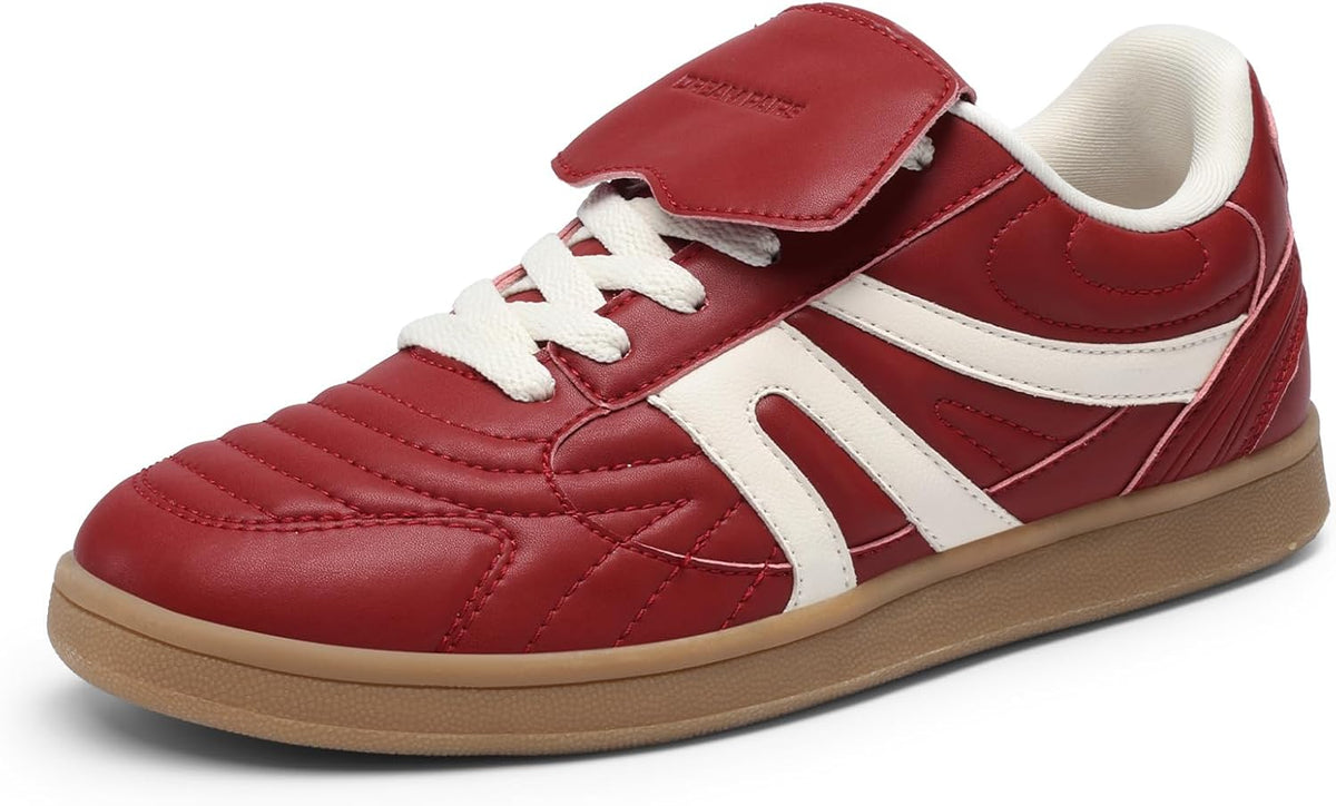 DREAM PAIRS Women's Tennis Sneakers Walking Casual Lace-Up Footwear Comfortable Trendy Fold-Over Design Fashion Sneakers Shoes MegaBDM