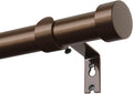 KAMANINA Bronze Curtain Pole 80 to 218 cm, 25 mm Diameter Curtain Poles for Eyelet Curtains, Adjustable Curtain Rod with End Cap Finials for Windows MegaBDM