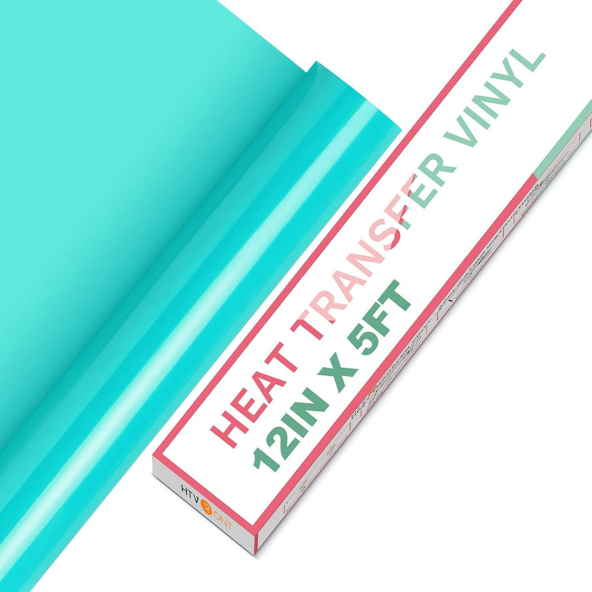 HTVRONT HTV Vinyl Rolls - 12" x 5ft Turquoise Heat Transfer Vinyl for Shirts & All Cutter Machines - Easy to Cut & Weed MegaBDM