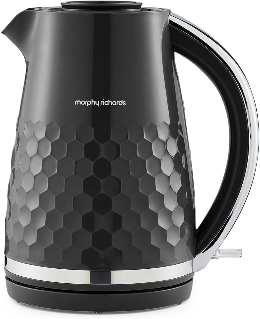 Morphy Richards Hive Kettle, 1.5L, Easy Fill System, Enhanced Waterspout, 3KW Rapid Boil, 360 Degree Base, Limescale Filter, Water Viewing Window, Black, 108271 MegaBDM