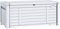 YITAHOME 450 L Garden Storage Box Large, Waterproof Outdoor Storage Box Lockable Deck Boxes with Lid for Patio Garden Tools Pillows Pool Supplies, White, 141 x 66.8 x 59.9cm MegaBDM