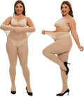 MANZI Women's 2 Pairs Plus Size Control Top Ultra-Soft Tights MegaBDM