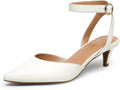DREAM PAIRS Low Heels for Women Wedding Dress Closed Toe Pump Shoes MegaBDM
